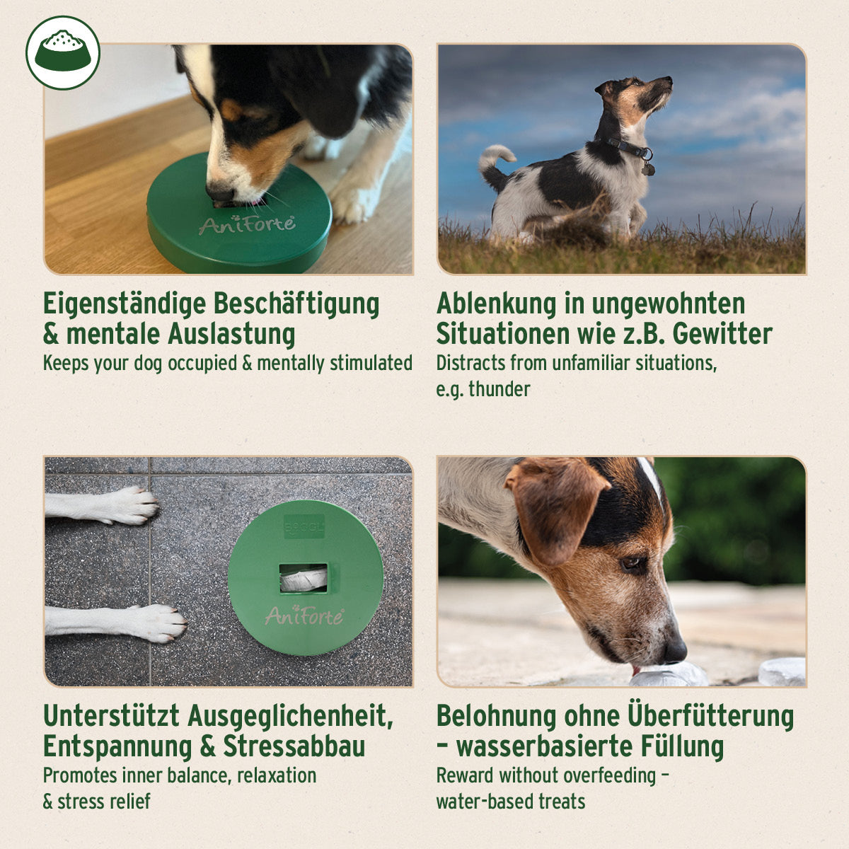 AniForte BOGGL® Bundle Hundeschleckspielzeug für mentale Beschäftigung und Stressabbau