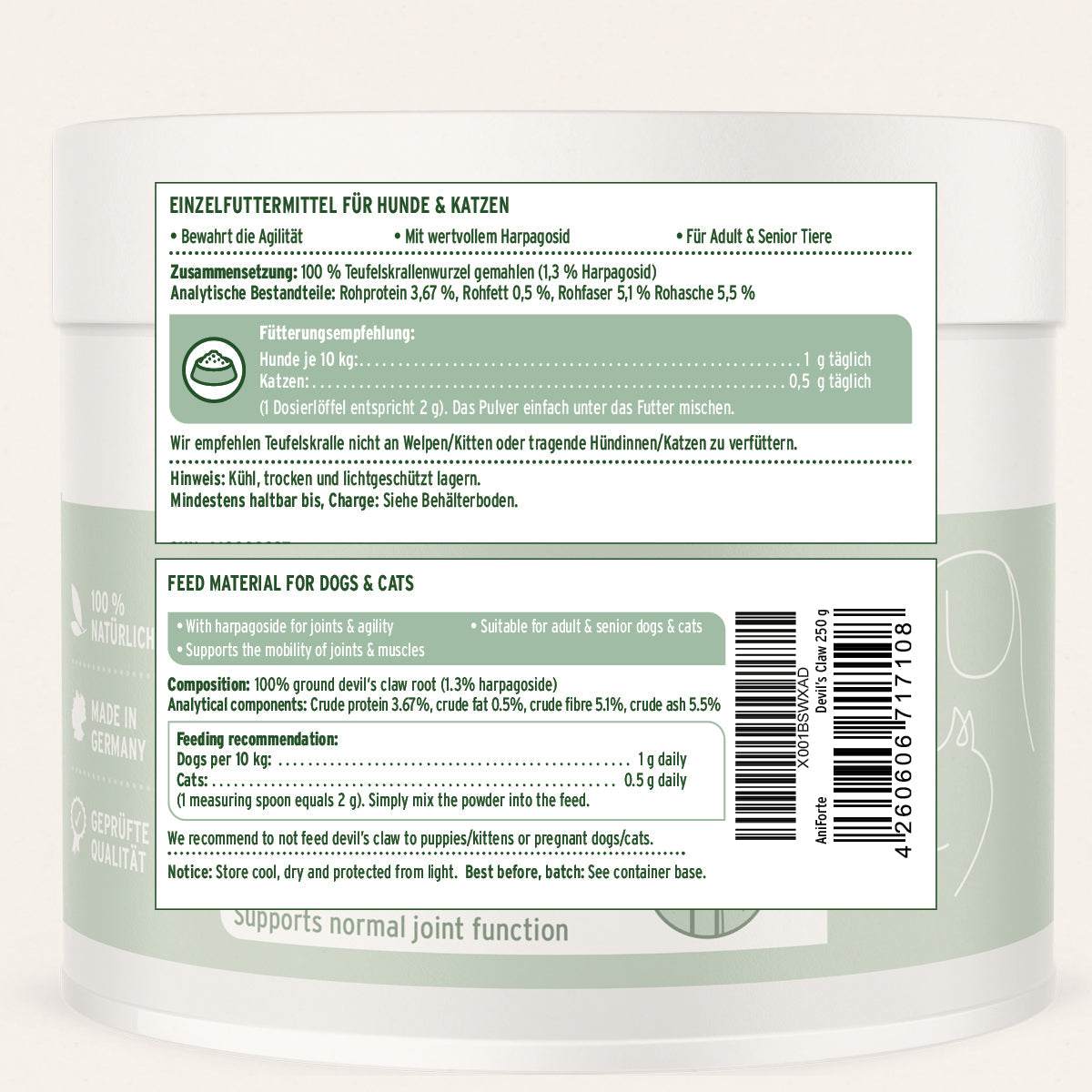 Afrikanische Teufelskralle für Hunde und Katzen, fördert natürliche Gelenkfunktion und Beweglichkeit.