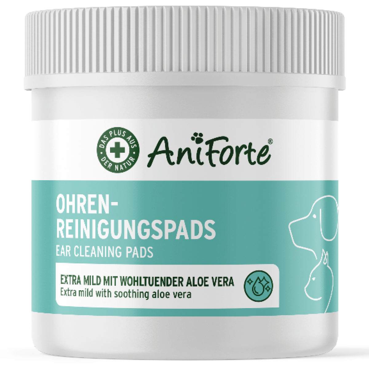 Ohren-Reinigungspads mit Aloe Vera für Hunde und Katzen, natürliche Pflege und Reinigung der Gehörgänge.