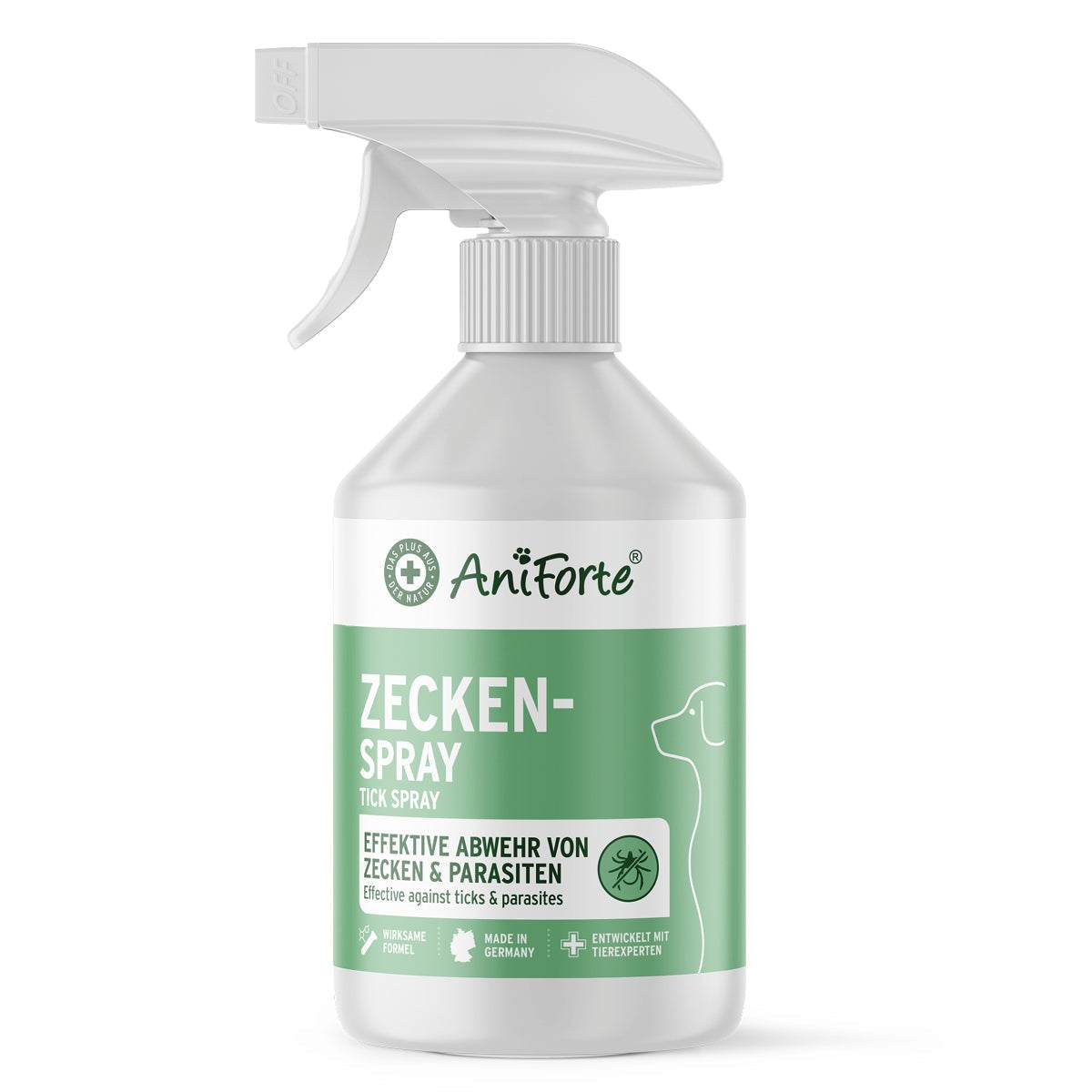 Zeckenspray für Hunde AniForte® - effektive Abwehr gegen Zecken und Parasiten.