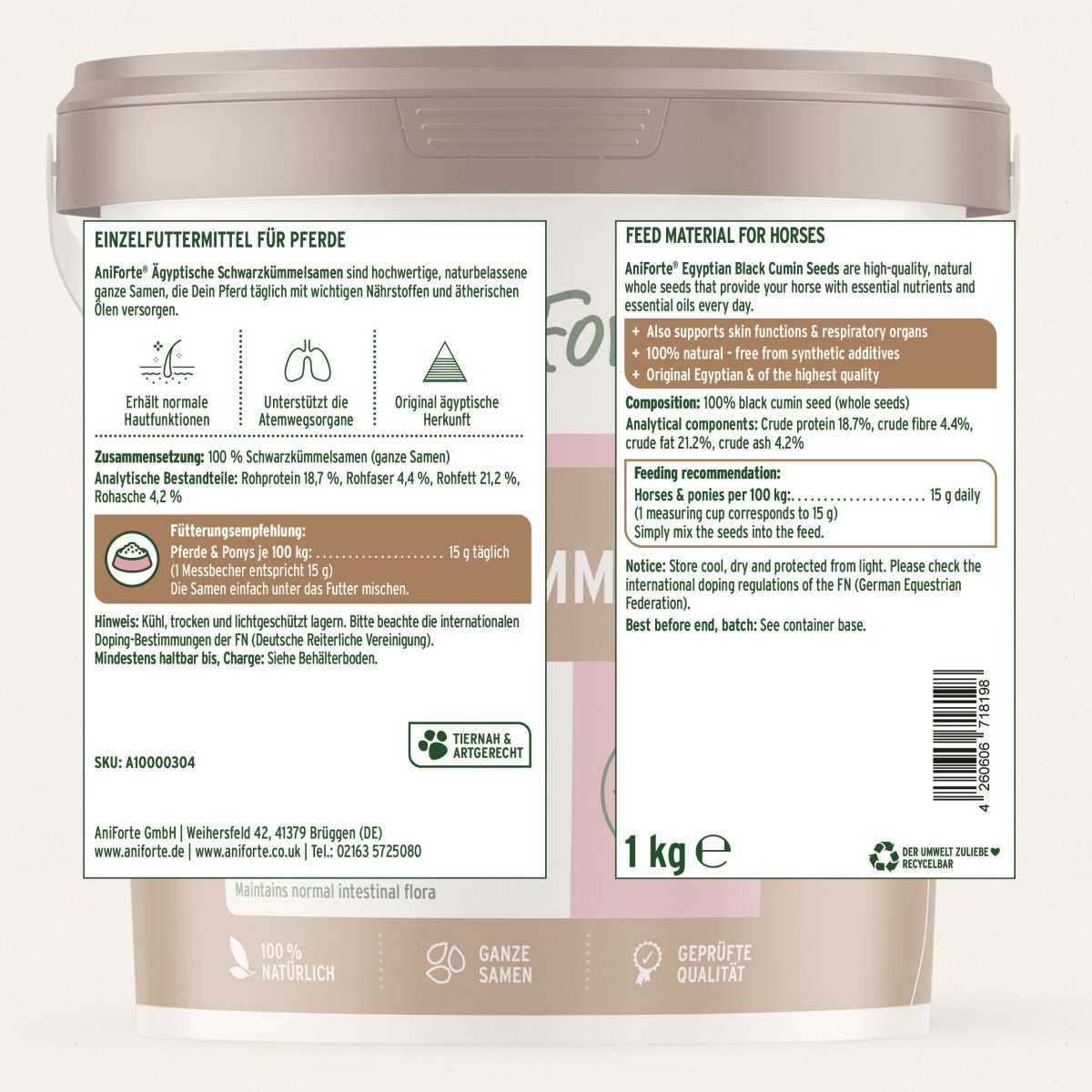 Etikett Ägyptische Schwarzkümmelsamen - AniForte