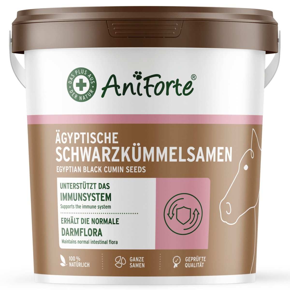 Ägyptische Schwarzkümmelsamen für Pferde, unterstützen Immunsystem und Darmflora, AniForte.