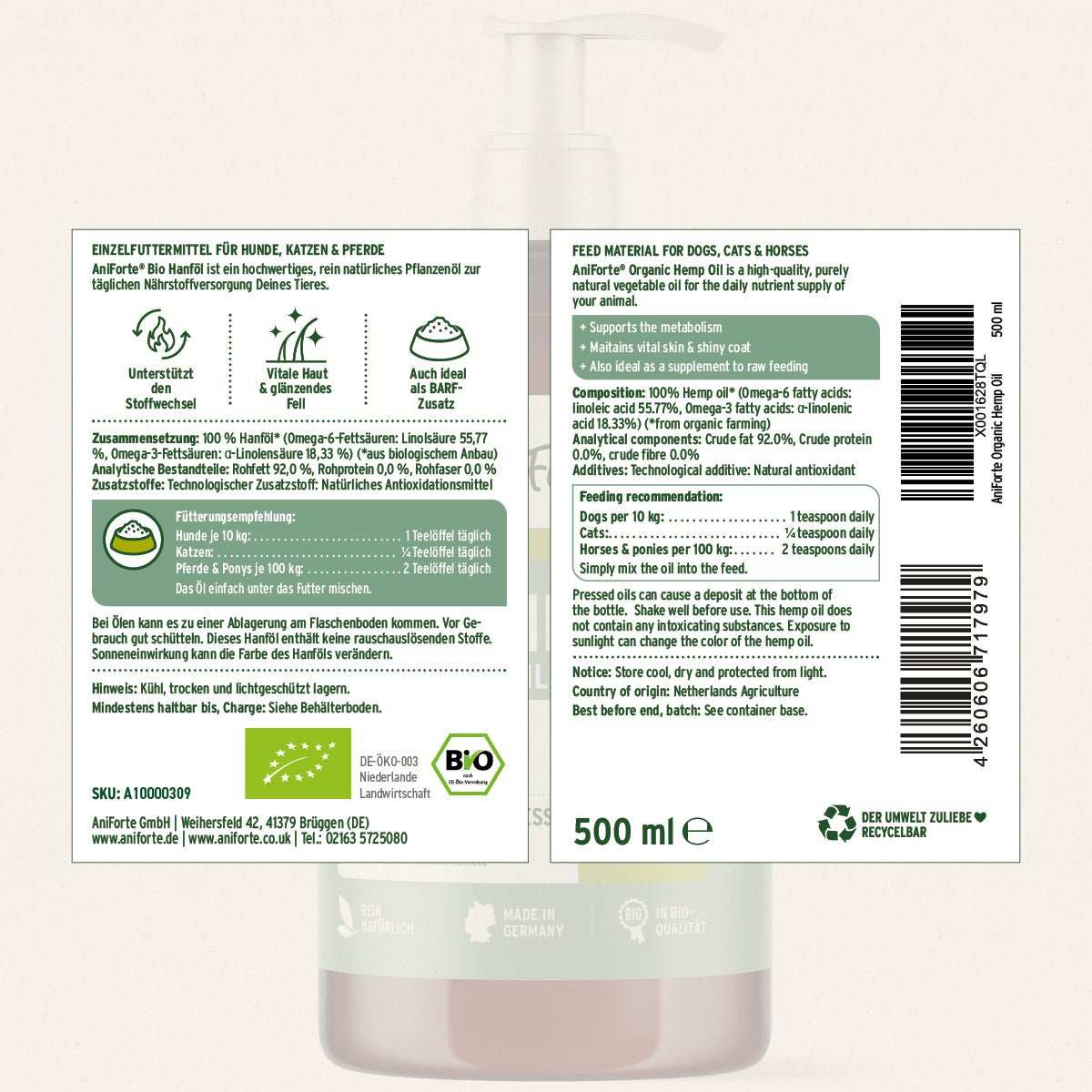 Etikett Bio Hanföl - AniForte