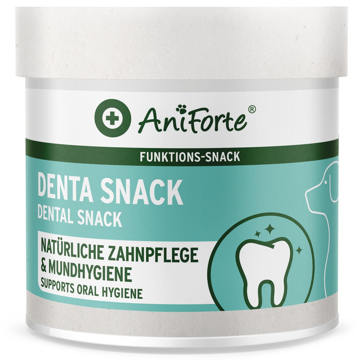 AniForte Denta-Snack für natürliche Zahnpflege und Mundhygiene bei Hunden, getreidefrei mit Rinderpansen und Pfefferminze