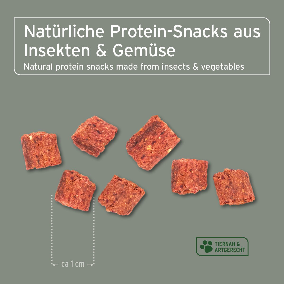 Dog Snacks Insekten natürliche proteinreiche Hundesnacks aus Insekten und Gemüse, klein und knusprig