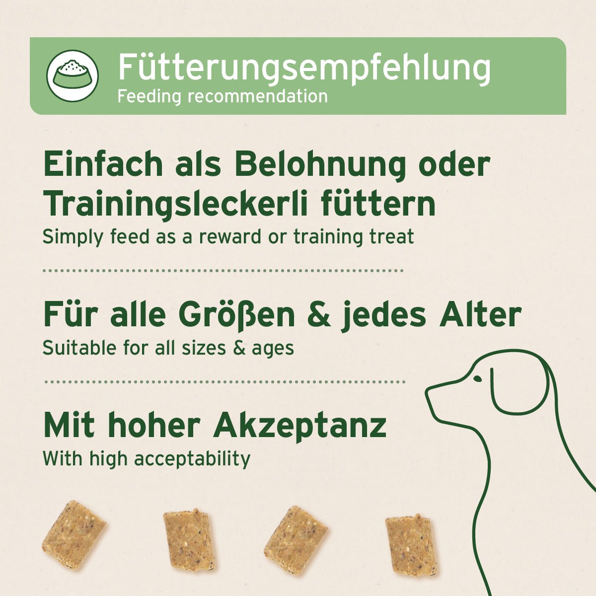 Dog Snacks Obst & Gemüse – natürliche, getreidefreie Trainingsleckerli für Hunde aller Größen und Alters, mit hoher Akzeptanz und hohem Gemüse- und Obstanteil