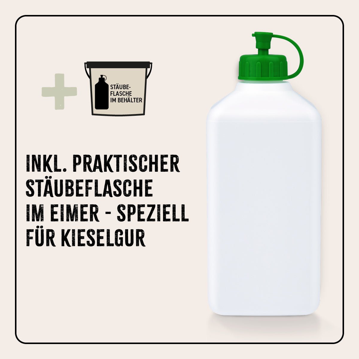 FarmLife Milben & Hygiene-Duo mit praktischem Stäubeflasche für Kieselgur zur Stallhygiene und Milbenbekämpfung bei Hühnern