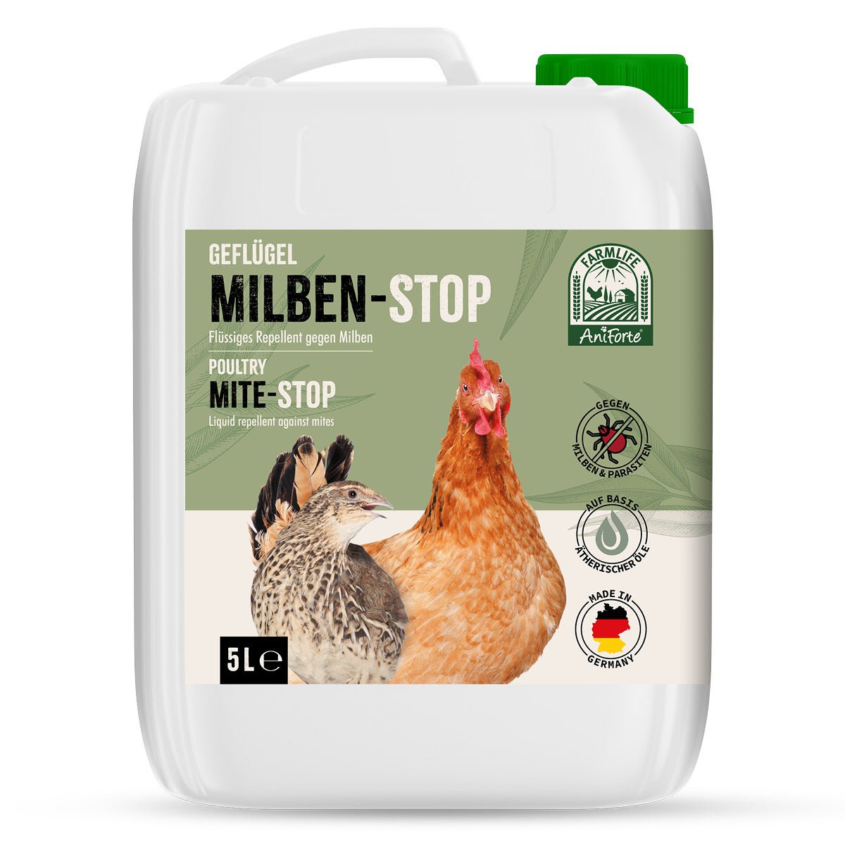 FarmLife Milben-STOP flüssig 5L gegen Hühnermilben und Parasiten im Hühnerstall