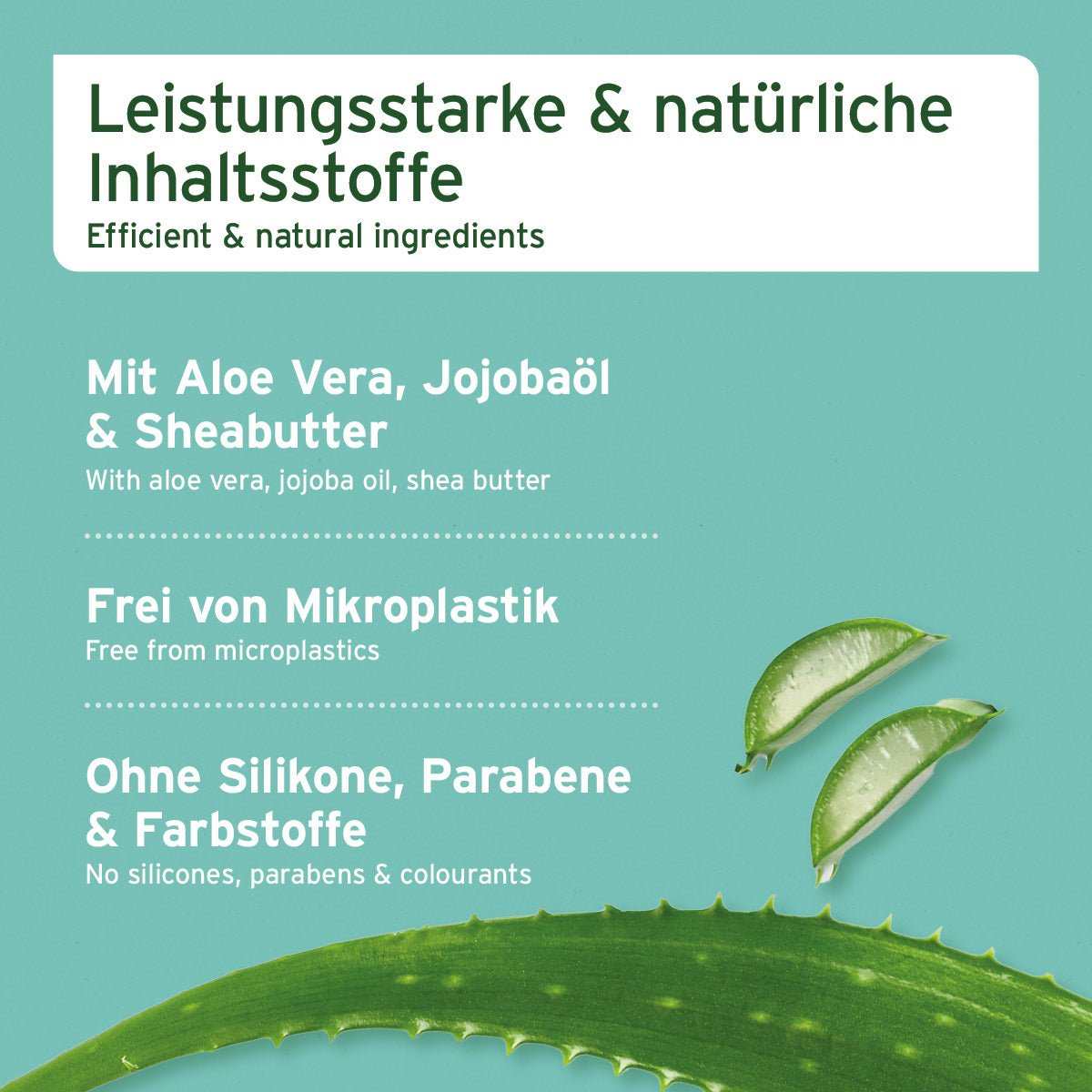 Informationsgrafik zu den Vorteilen von Fellharmonie Pflegespray Sensitiv. Dazu Lemonenscheiben und Aloe Vera Blatt.