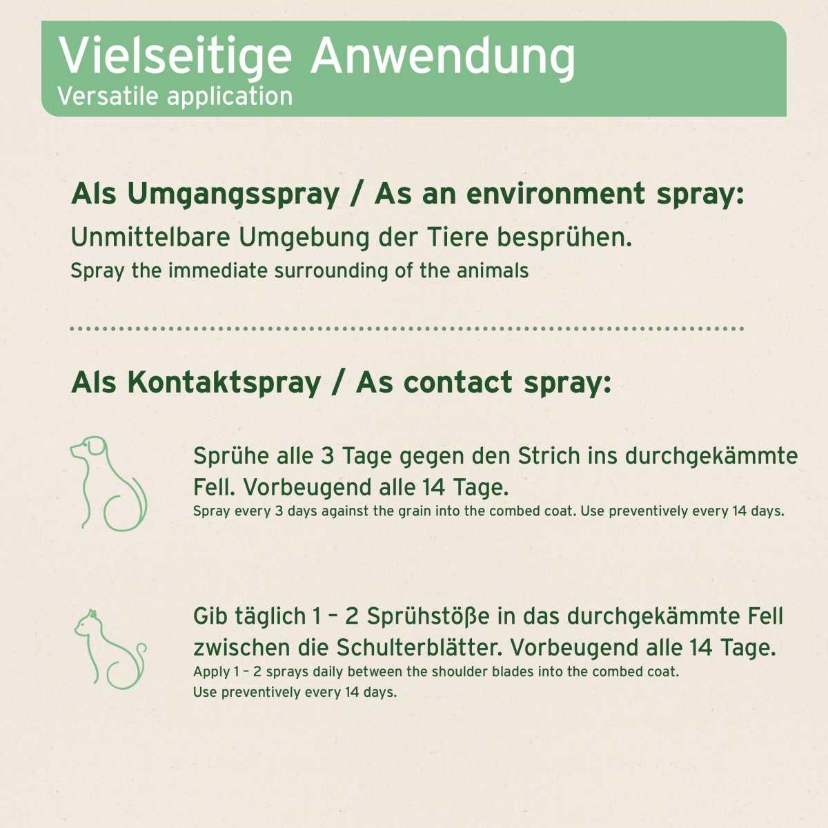 Anwendungsbeispiele Floh - EX Spray - AniForte.