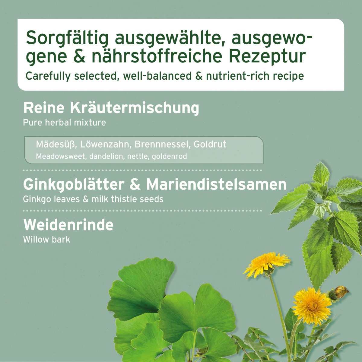 Huf Akut Kräuter für gesunde Pferdehufe - Unterstützt normale Huffunktion und Bewegungsfreude, ausgewogene Kräutermischung mit Weidenrinde und Ginkgo.