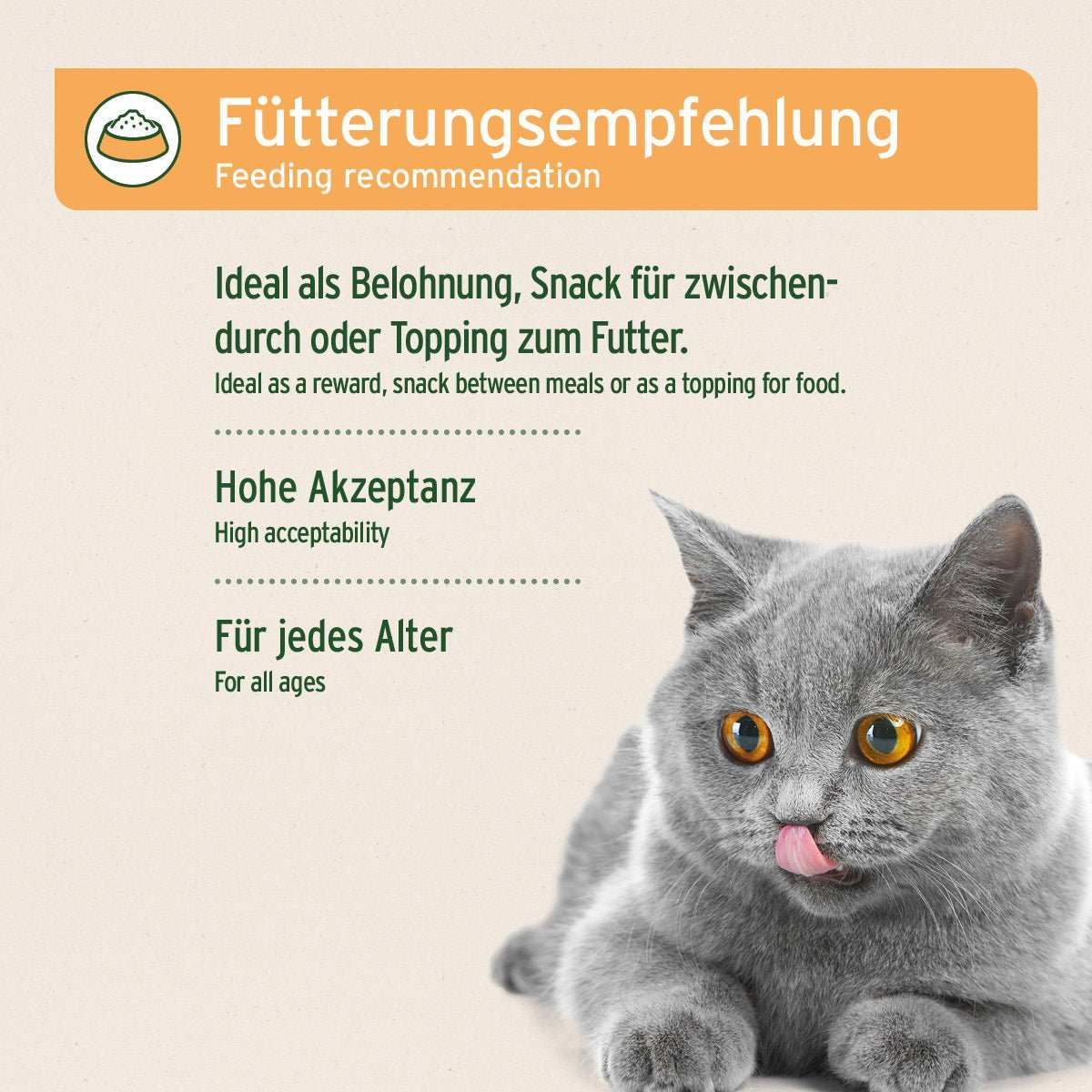 Gefriergetrockneter Hühnchen Snack für Katzen, ideal zur Belohnung oder als Snack, 100% natürlich, ohne Zusätze, hohe Akzeptanz.