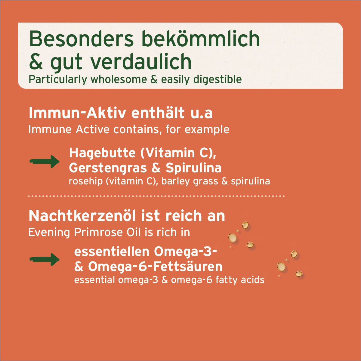 Immun-Fit Set mit Immun-Aktiv Pulver und Nachtkerzenöl für stärkere Abwehrkräfte bei Hunden und Katzen