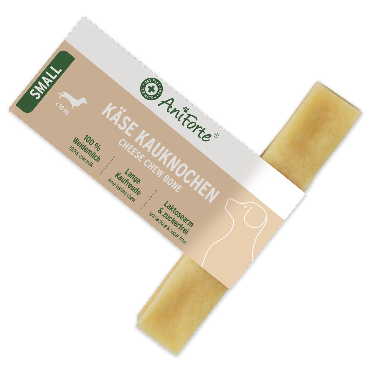 AniForte Käse Kauknochen für Hunde, glutenfrei, laktosearm, langanhaltender Kauspaß, natürliche Zahnpflege