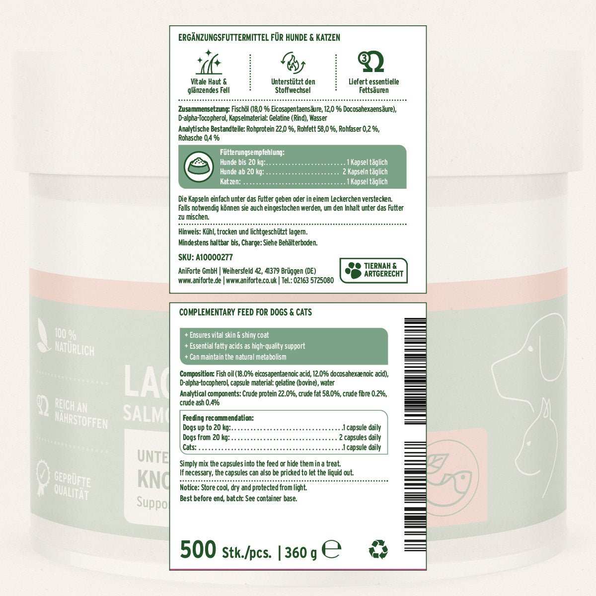 Etikett Lachsöl Kapseln - AniForte