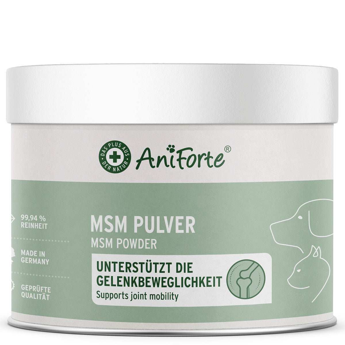 MSM Pulver für Hunde & Katzen zur Unterstützung der Gelenkkraft, AniForte® MSM Pulver.