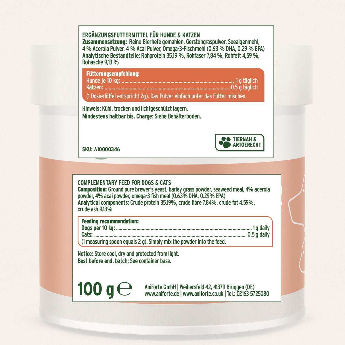 MultiVETAL Pulver für Hunde & Katzen, Vitamine & Mineralstoffe, Immunsystem & Stoffwechsel unterstützen.