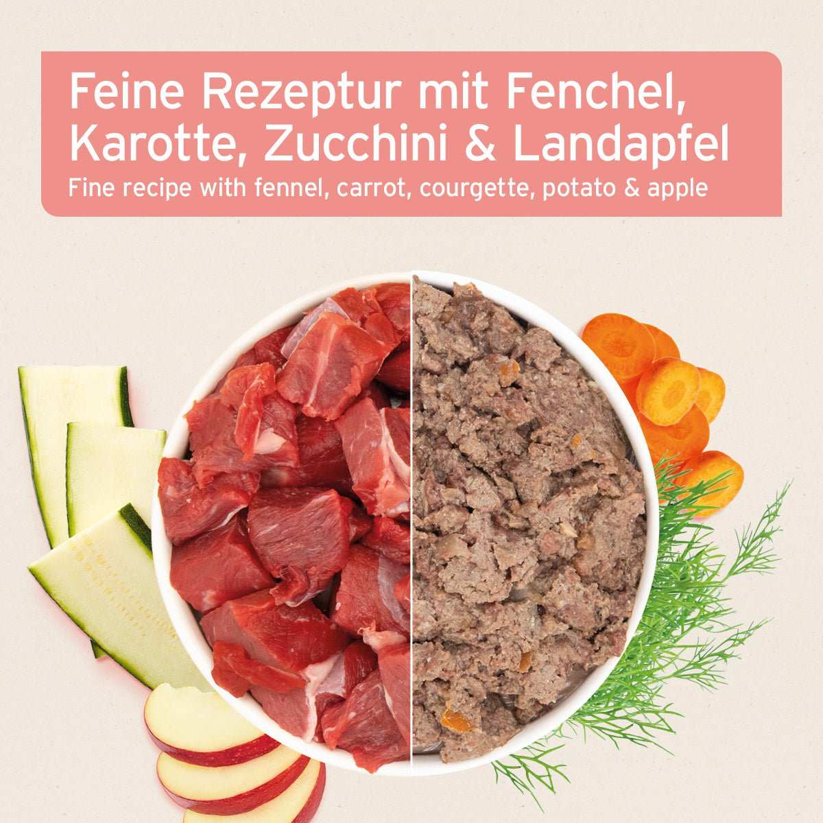 Nassfutter CountryBeef in Schüssel – "Rind mit Karotte" - AniForte