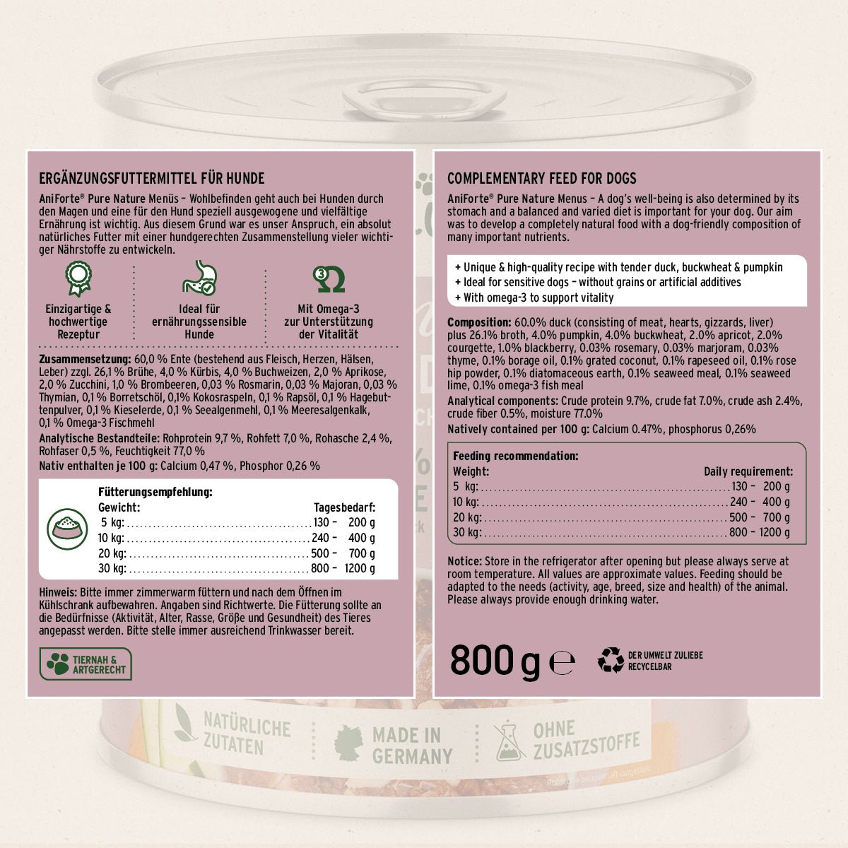 Nassfutter Freeland Duck - "Ente mit Buchweizen" - AniForte