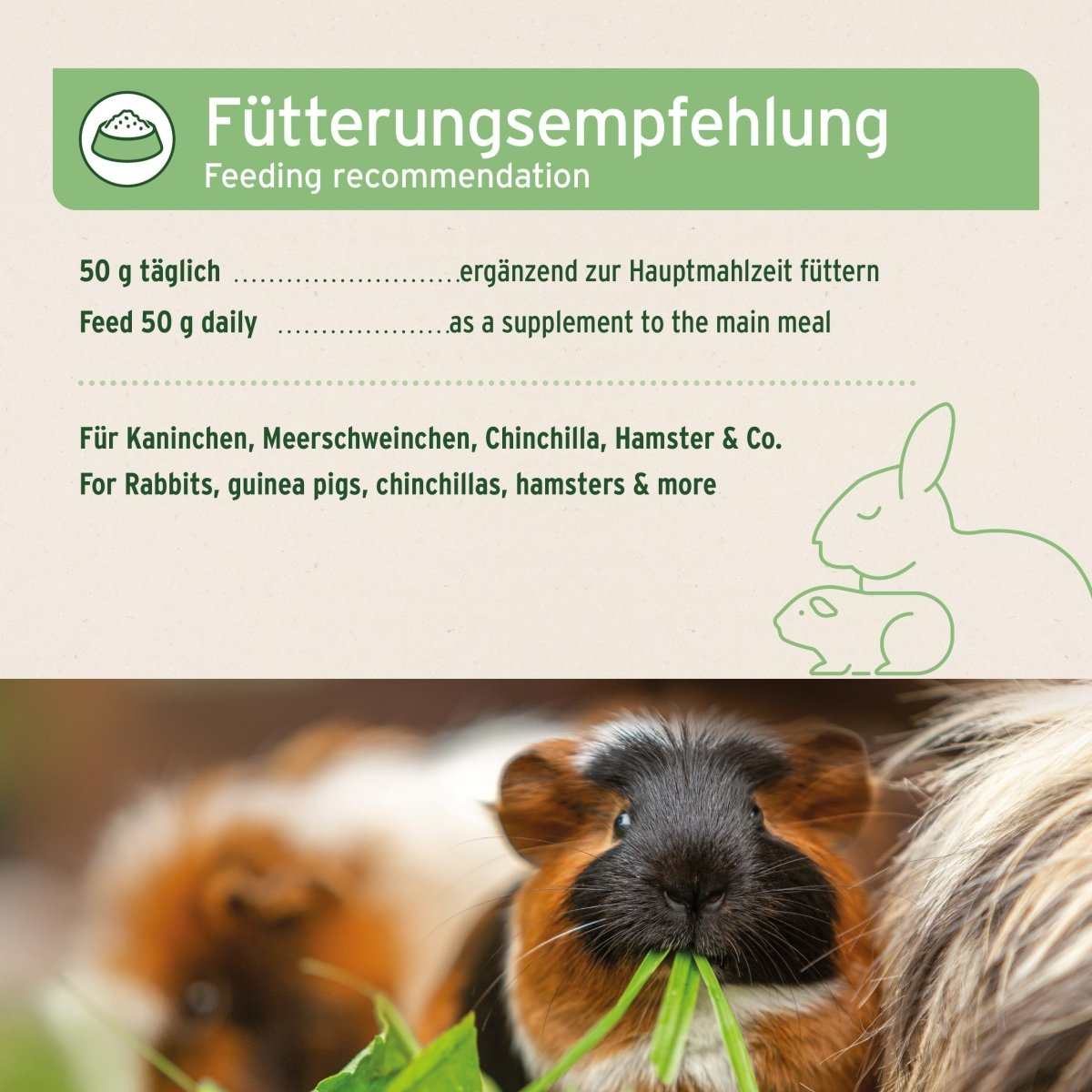 AniForte® Natur Nagerfutter – Ergänzungsfuttermittel für Nager, reich an natürlichen Zutaten und Nährstoffen.