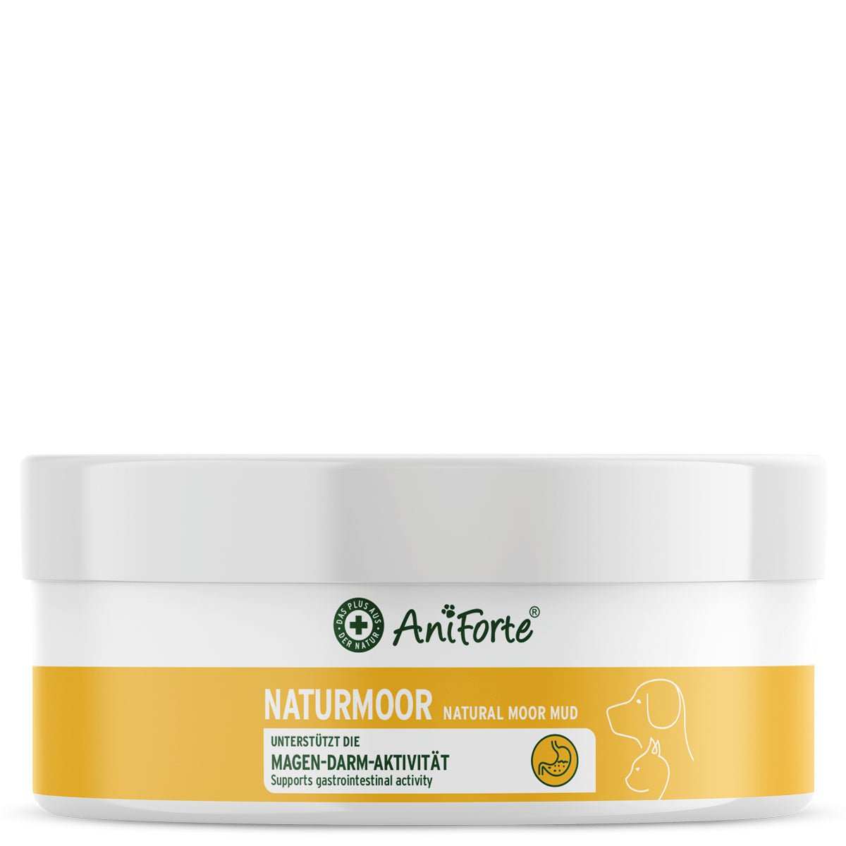 Dose AniForte Naturmoor für Hunde und Katzen, unterstützt Verdauung und Immunsystem, aus deutschen Mooren.