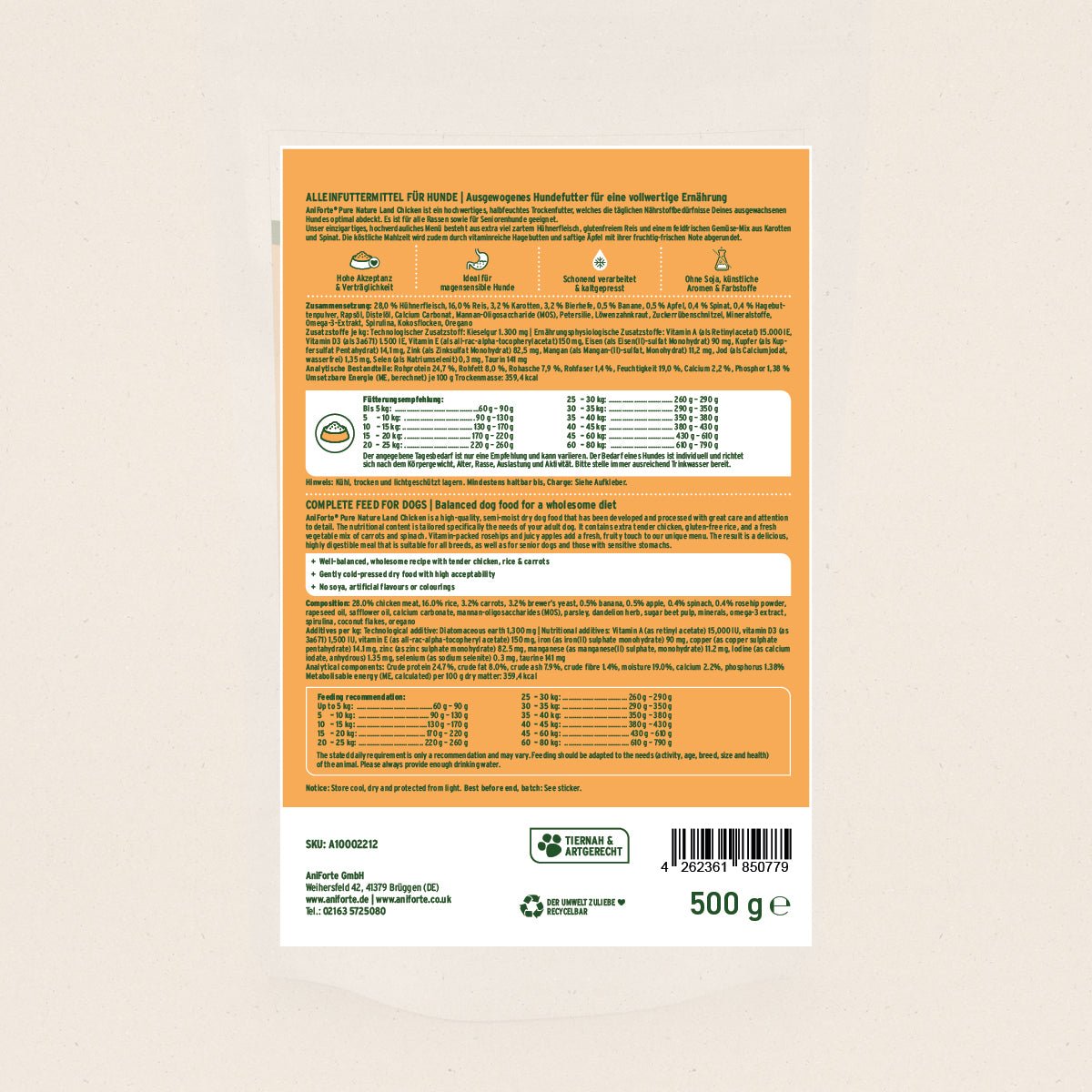 Probierpaket: Halbfeuchtes Trockenfutter 4 x 500 g - AniForte