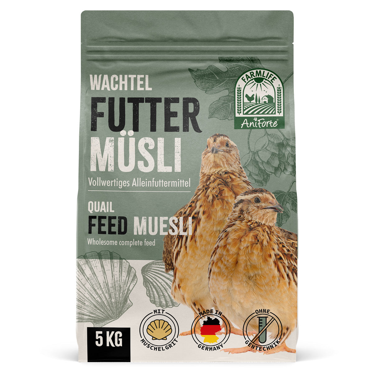 FarmLife Wachtel Futter Müsli