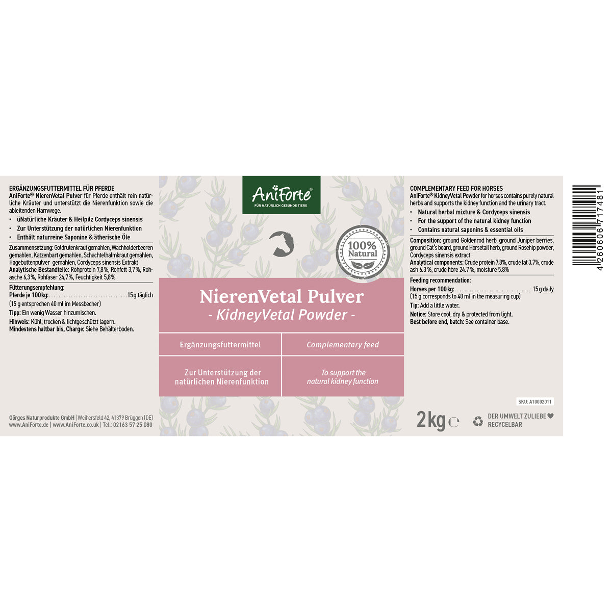 NierenVetal Pulver