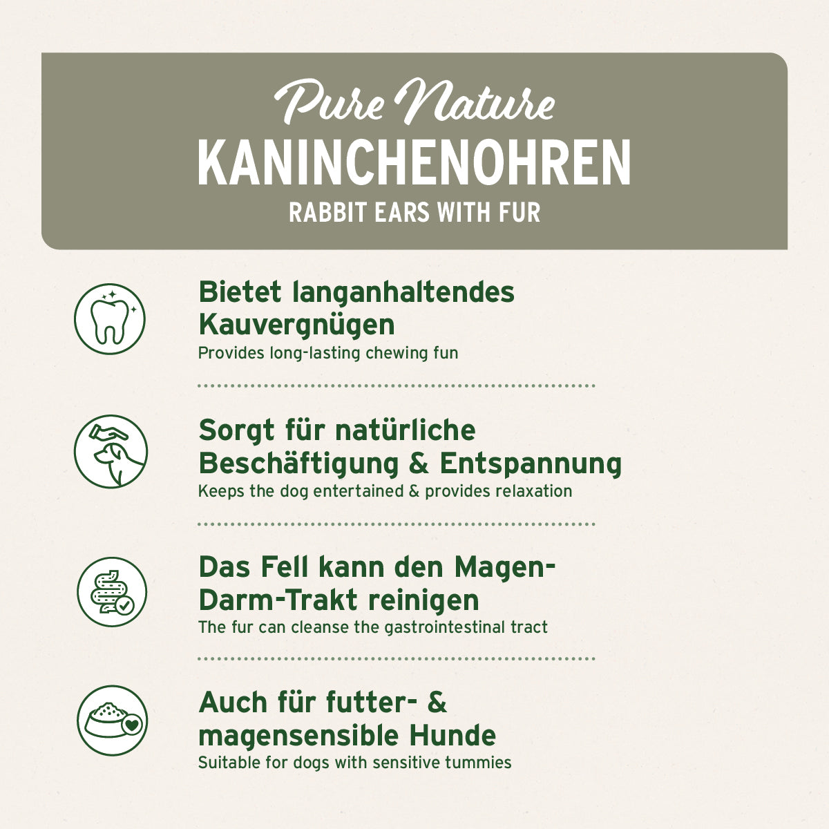 Kaninchenohren mit Fell