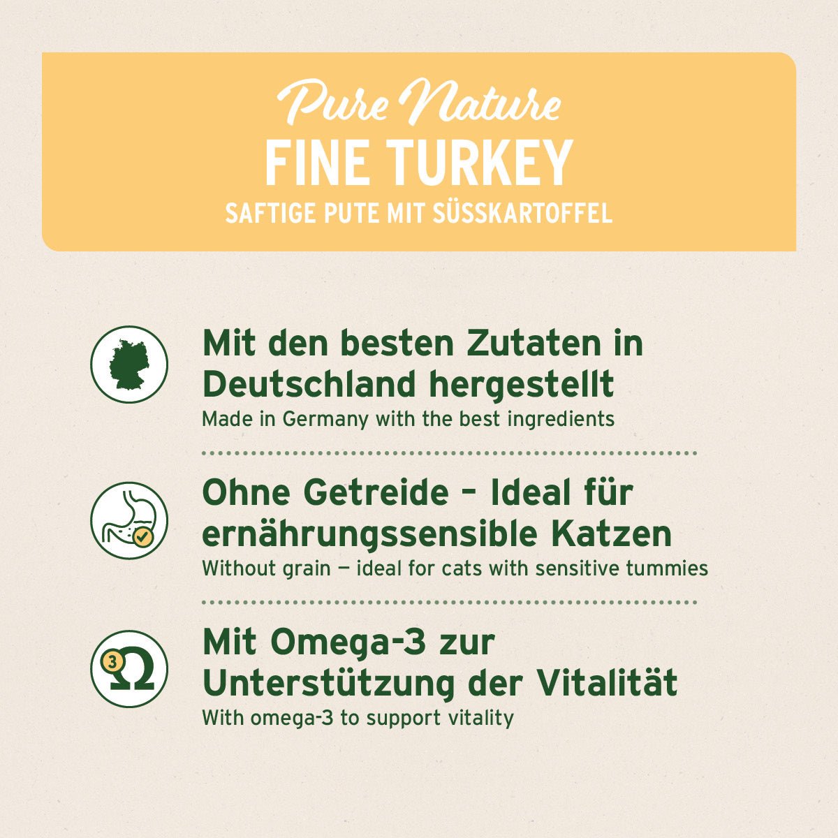 Nassfutter Fine Turkey – Saftige Pute mit Süßkartoffel - AniForte