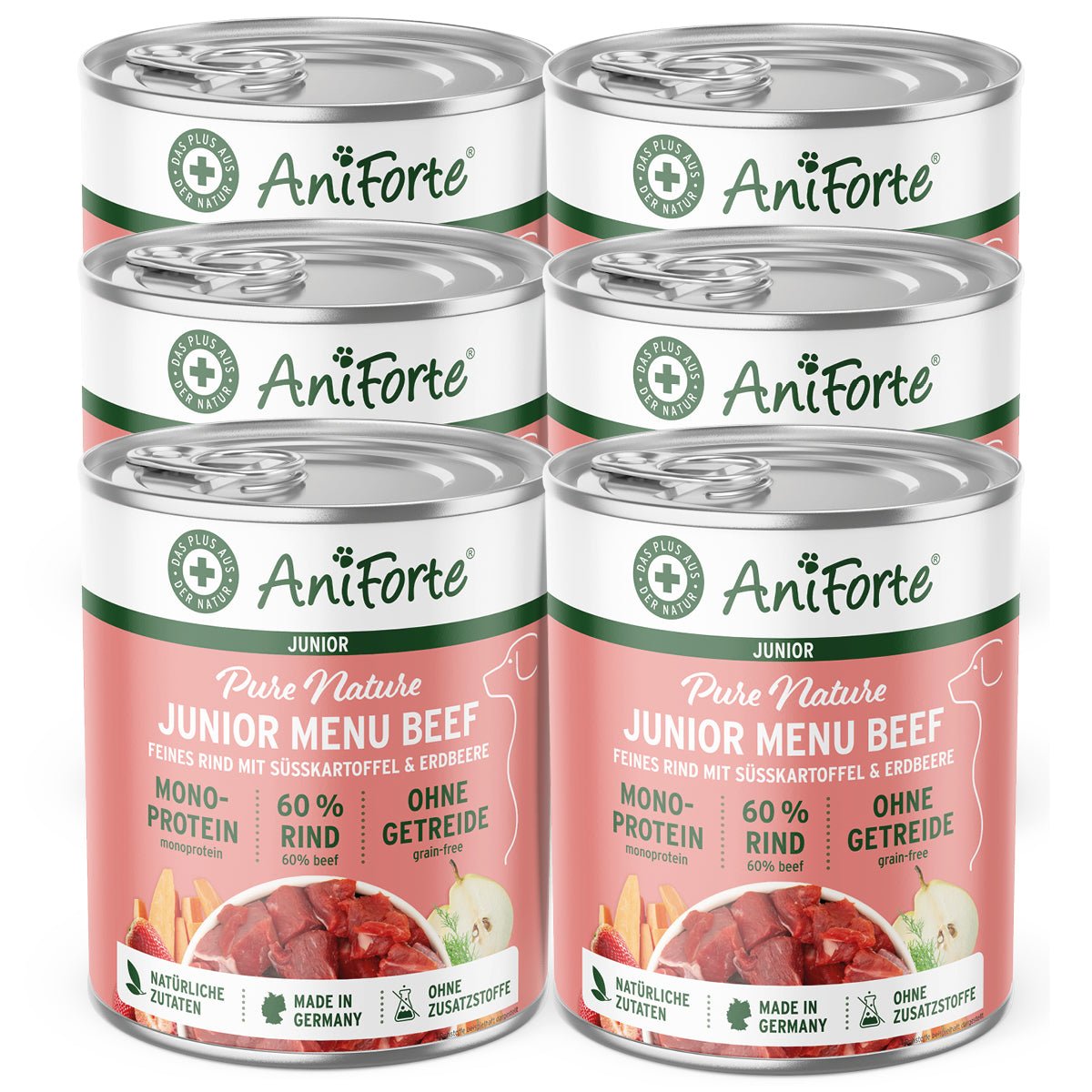 Nassfutter Junior Menu Beef – "Rind mit Süßkartoffeln" - AniForte