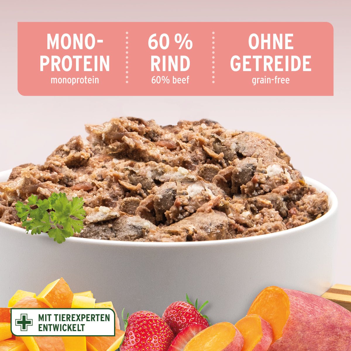 Nassfutter Junior Menu Beef – "Rind mit Süßkartoffeln" - AniForte