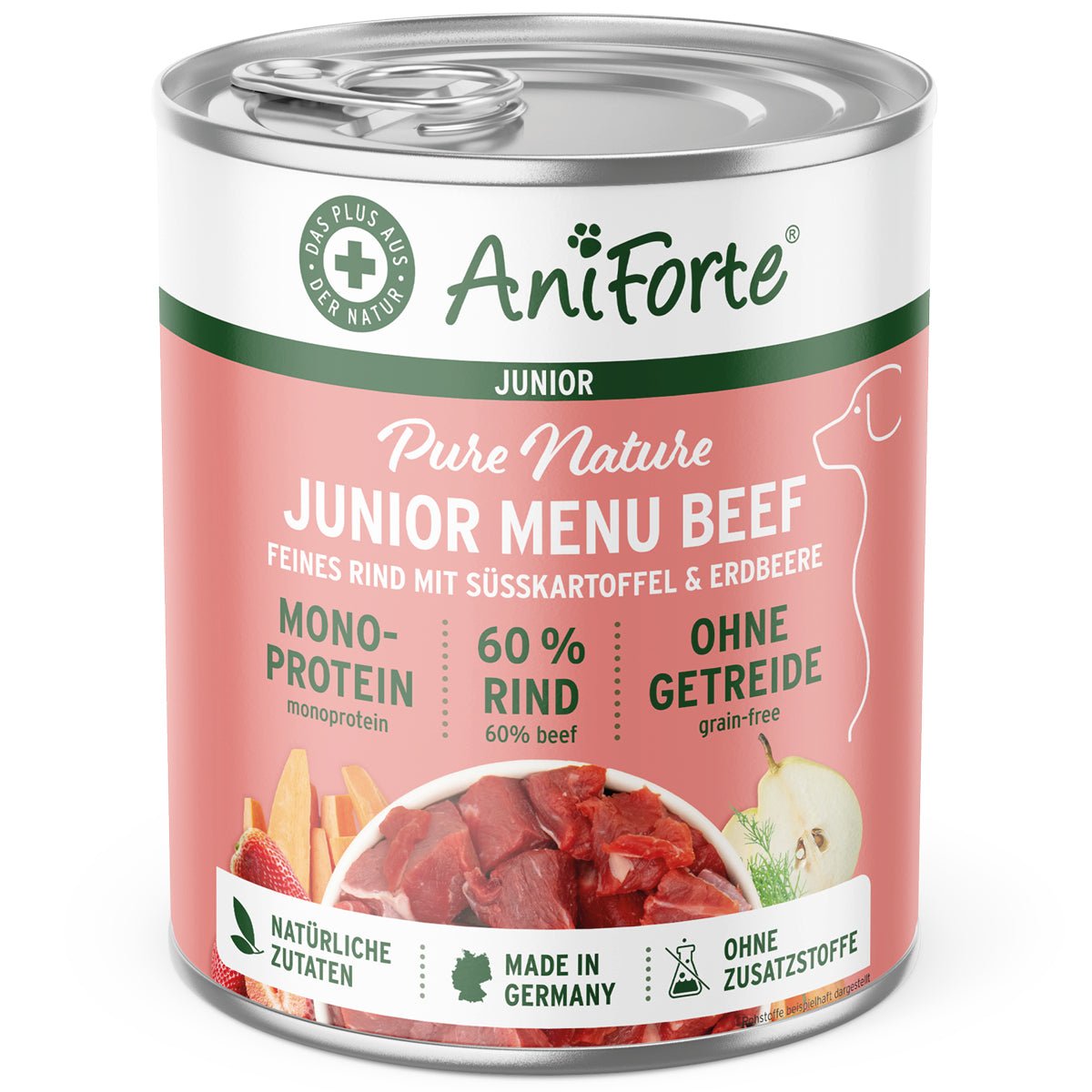Nassfutter Junior Menu Beef – "Rind mit Süßkartoffeln" - AniForte