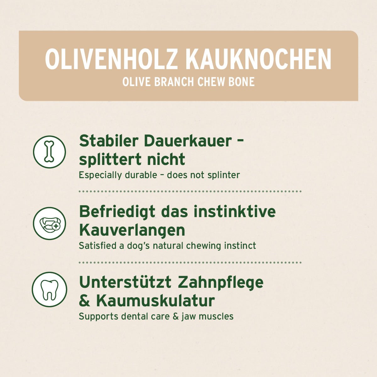 Olivenholz Kauknochen - AniForte