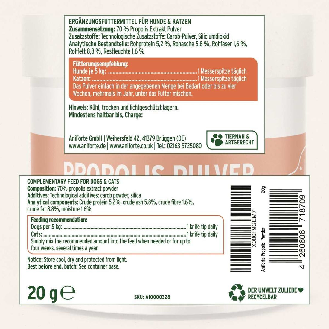 Cat Propolis Propolis powder for dogs and cats