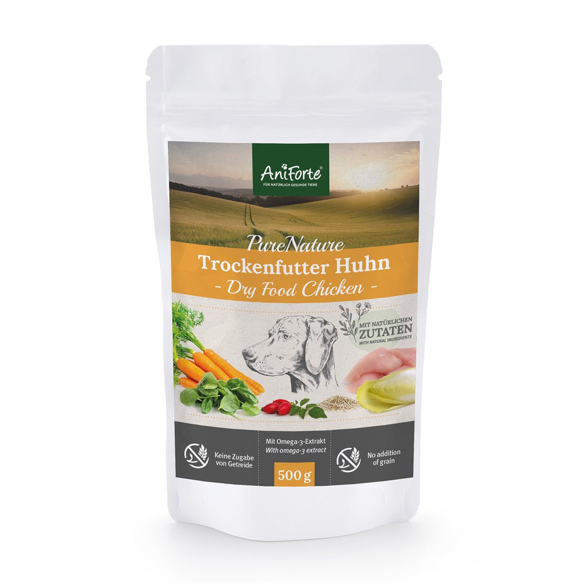 Trockenfutter Huhn – Zartes Huhn mit Reis & Karotten - AniForte