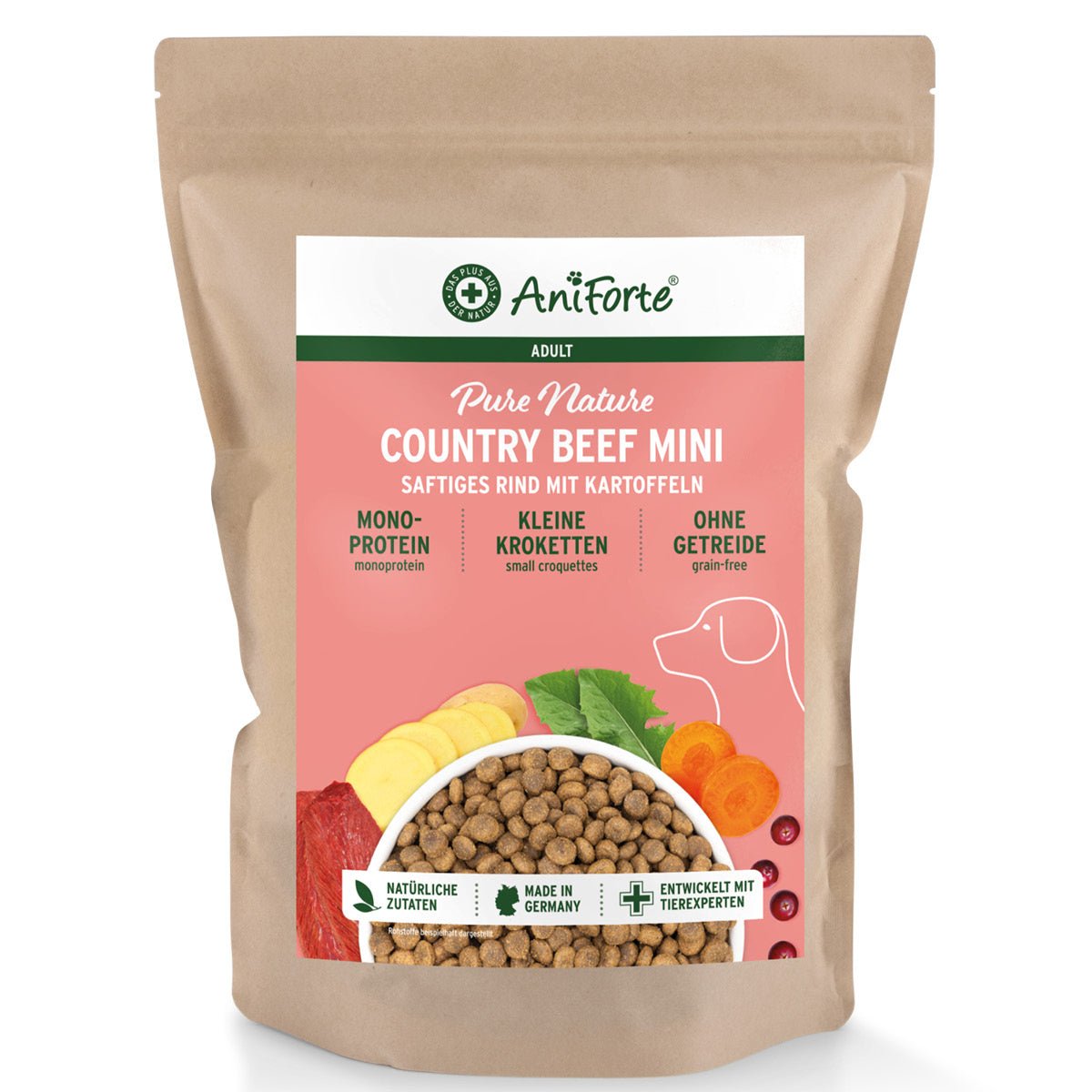 Trockenfutter Mini Country Beef - ehemals Rind Mini - AniForte