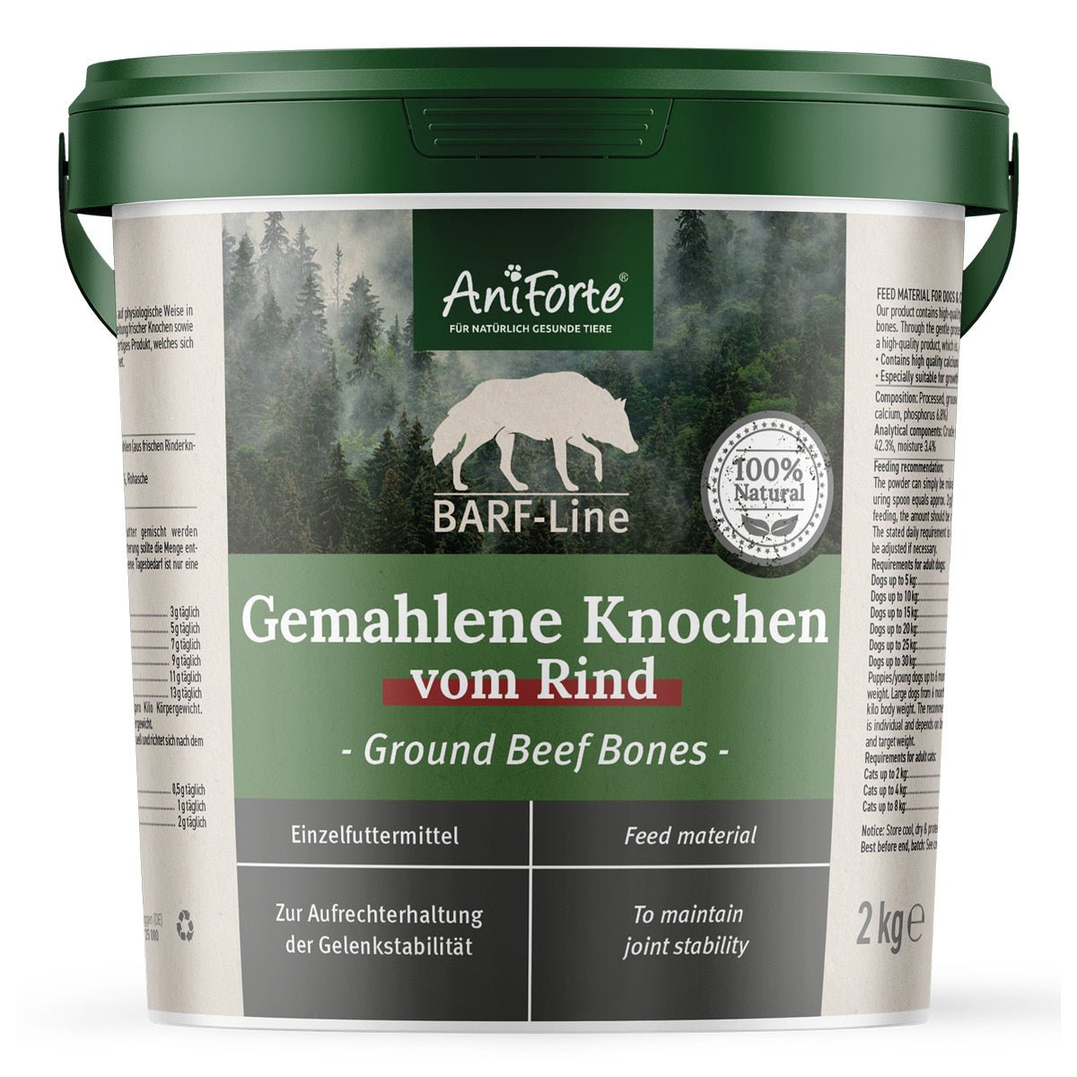 BARF-Line Gemahlene Knochen vom Rind - AniForte