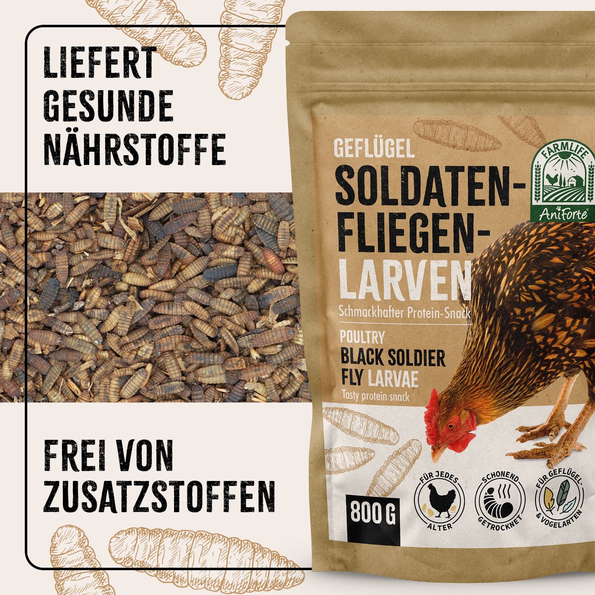 FarmLife Soldatenfliegenlarven - AniForte