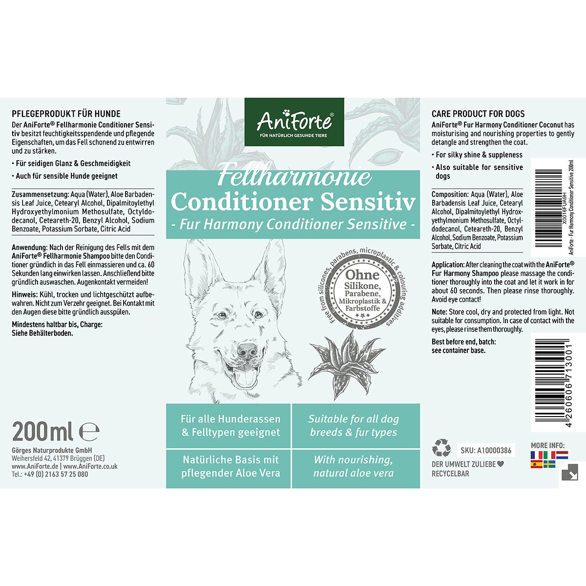 Fellharmonie Conditioner Sensitiv - AniForte