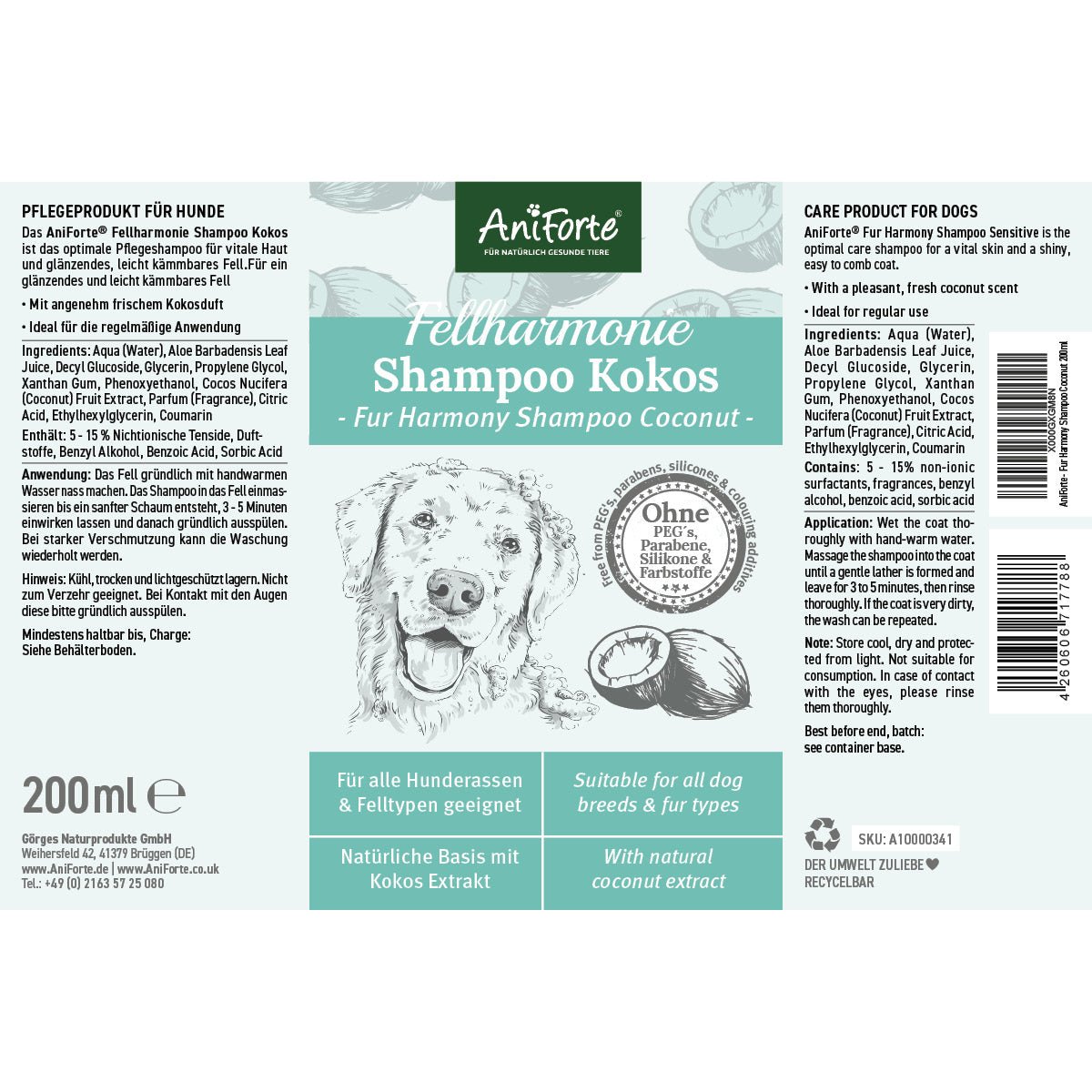 Fellharmonie Shampoo Kokos - AniForte