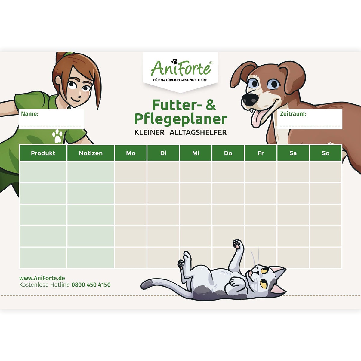 Futter- & Pflegeplaner - AniForte