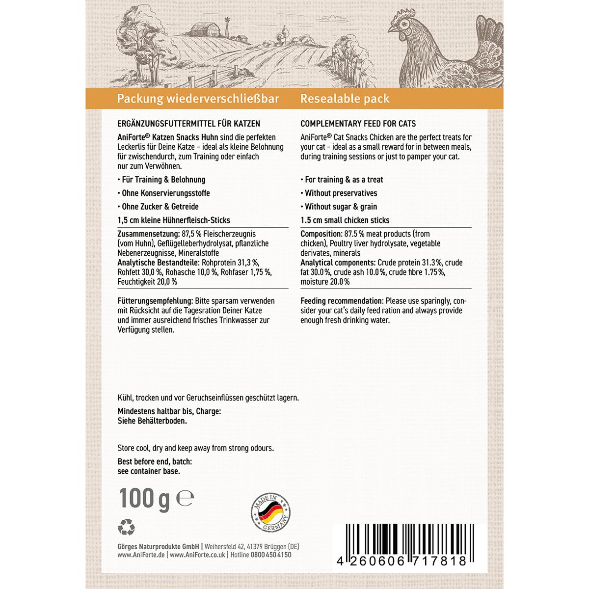 Katzen Snacks Huhn - Too good to go - AniForte