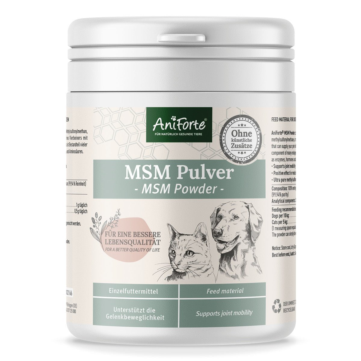 MSM Pulver für Hunde & Katzen - AniForte