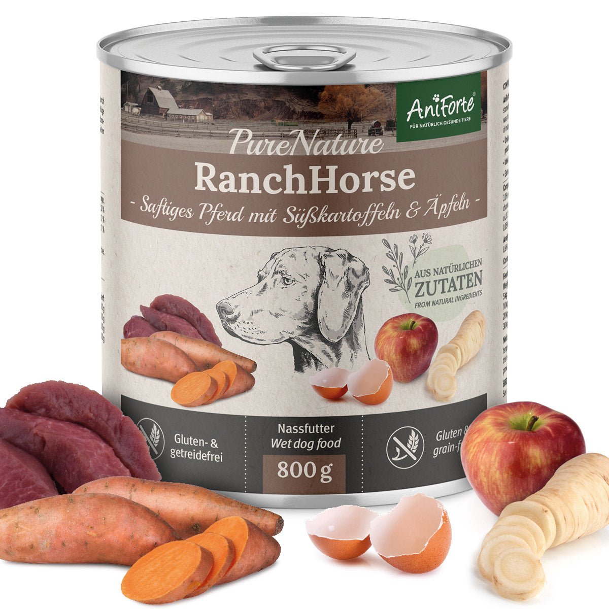 Nassfutter RanchHorse – "Pferd mit Süßkartoffeln & Äpfeln" - AniForte