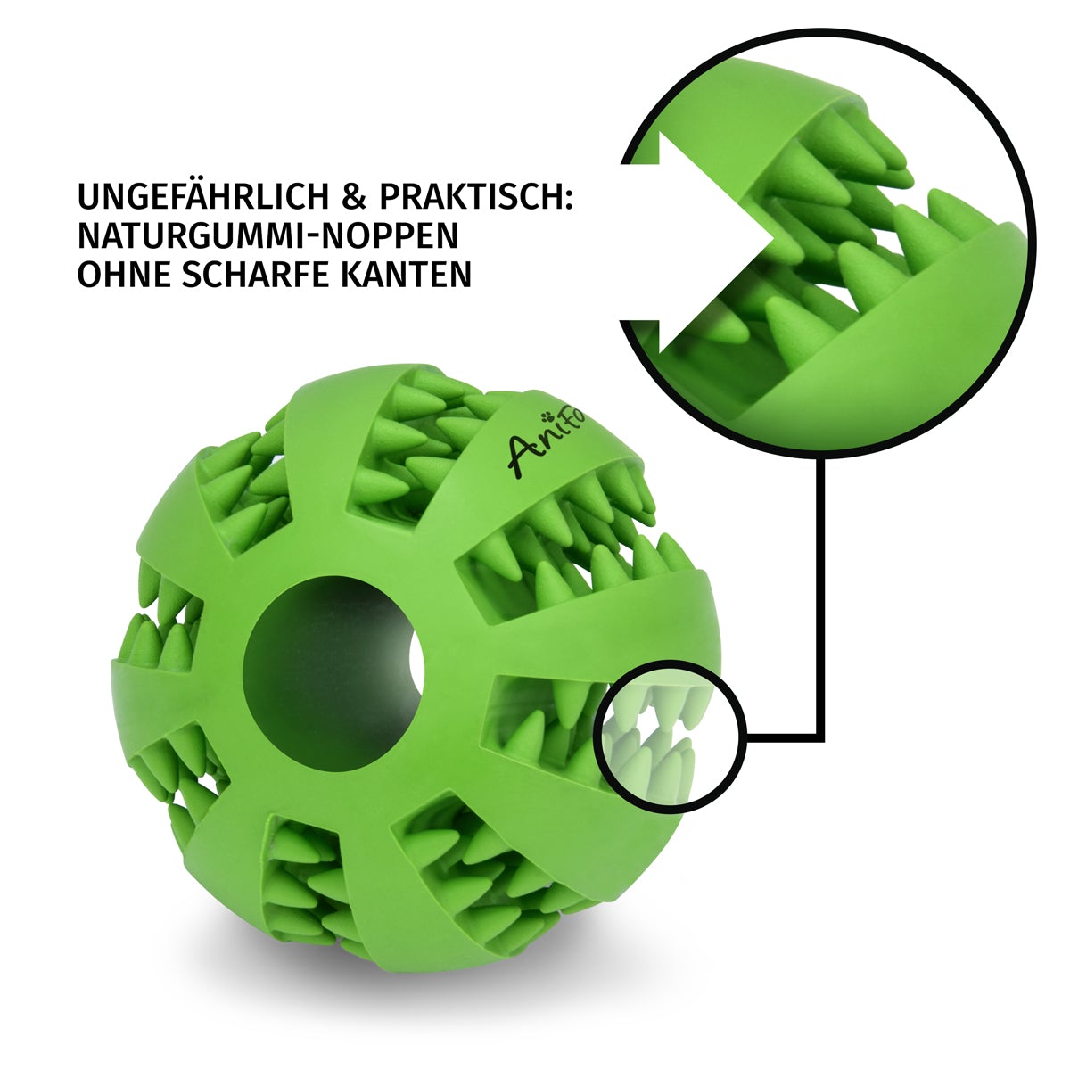 Zahnpflegeball Ø 5 cm – Naturkautschuk - AniForte